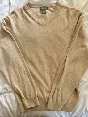 Daniel Cremieux Men's V-Neck Sweater in Beige
